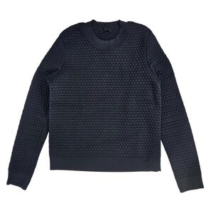 COS Waffle Stitch Dot Textured Navy Blue Sweater Women’s Size S Small